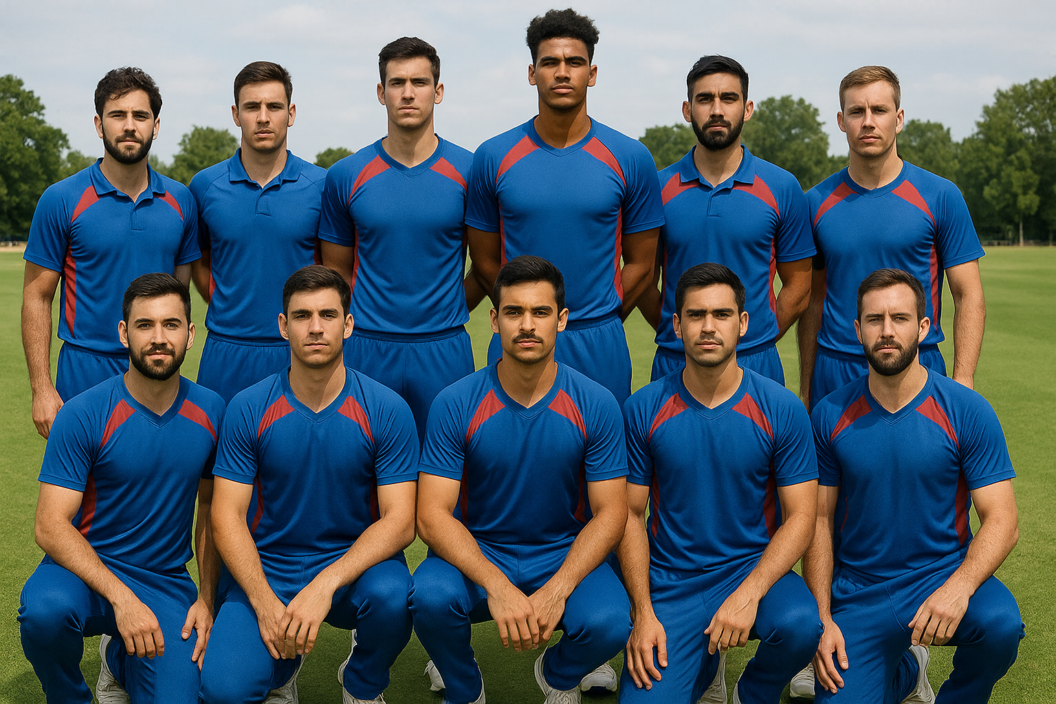 Team Wearing Lycra Fabric Uniform