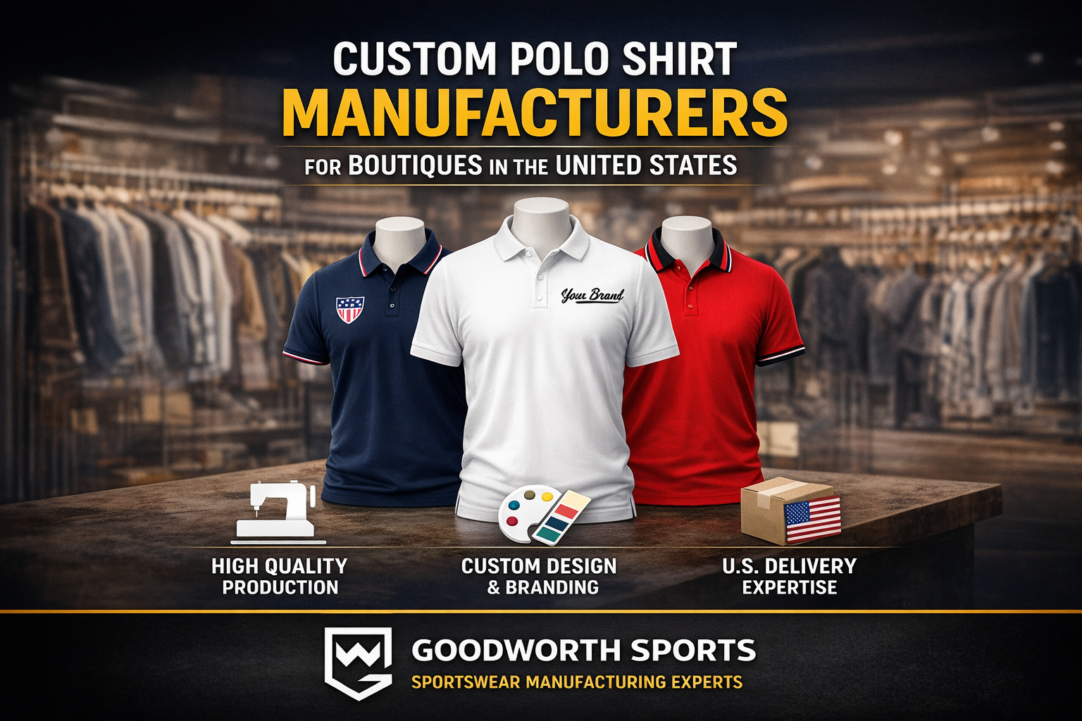 Custom Polo Shirt Manufacturers for Boutiques: A Complete Guide for U.S. Brands