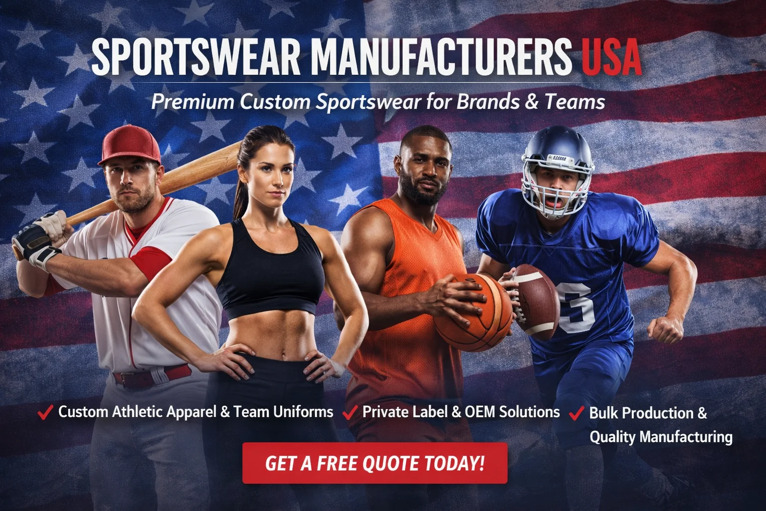 Sportswear Manufacturers USA Premium Custom Sportswear for Brands & Teams