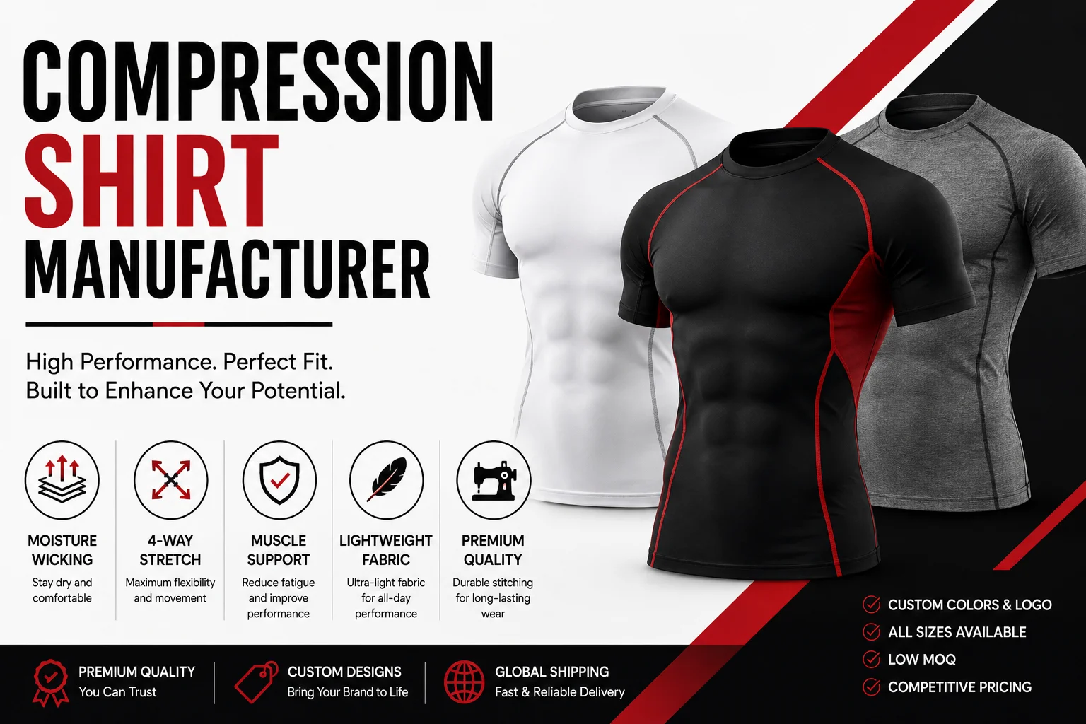Compression Shirt Manufacturer: How to Choose the Best Manufacturing Partner