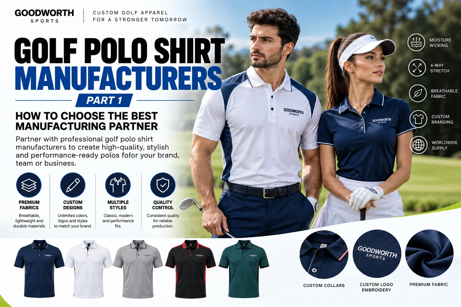 Golf Polo Shirt Manufacturers: How to Choose the Best Manufacturing Partner